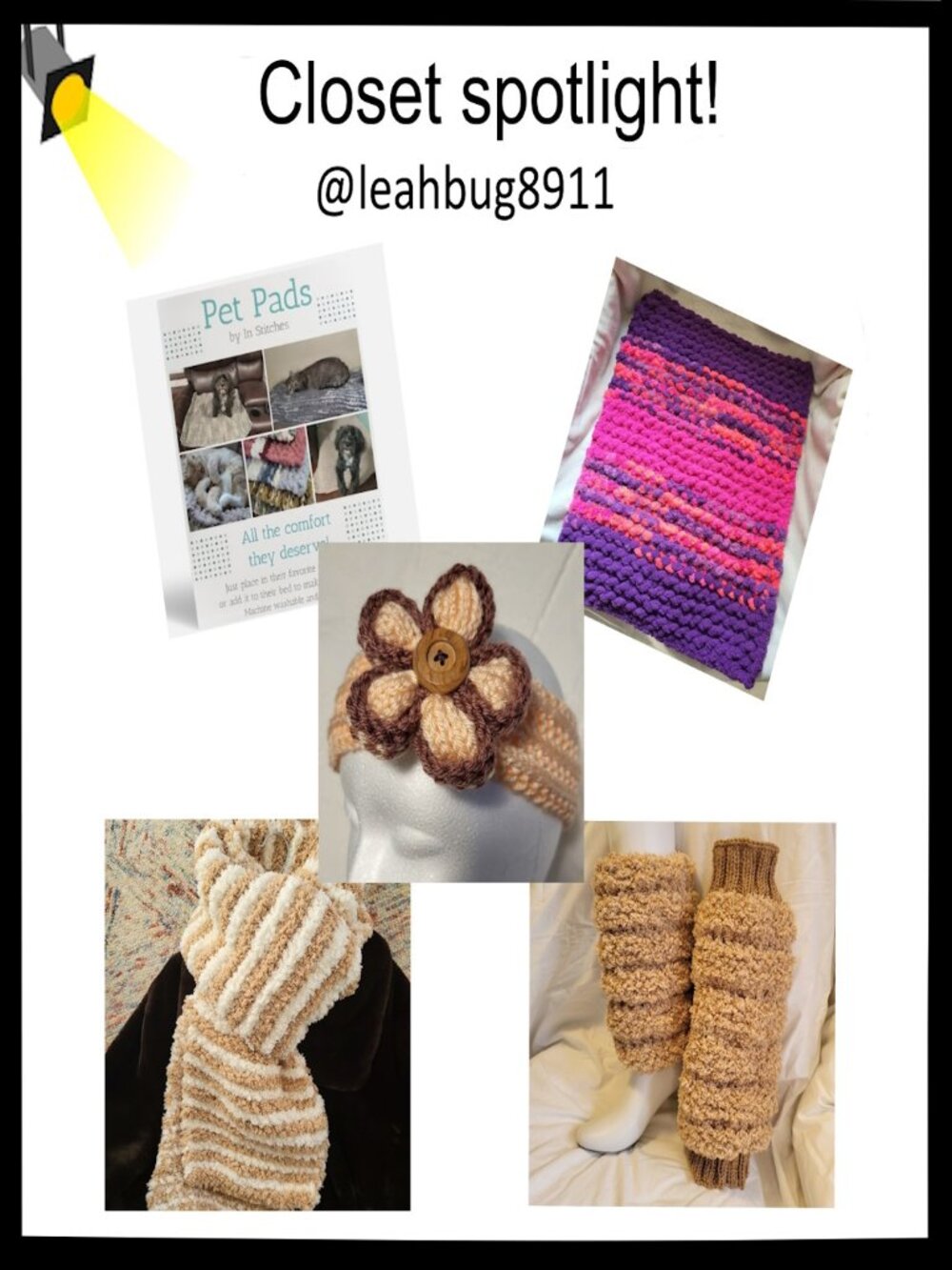Check out @leahbug8911 for Handmade Hand Knit Items for You and Your Pets
